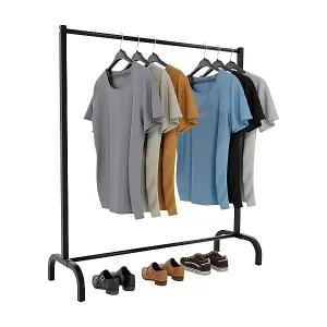 Kleiderständer - Metall - 120x38x120 cm - schwarz - Lara Beliebt