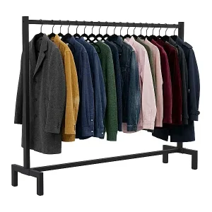 Angebot Kleiderständer - Metall - 150x38x120 - schwarz - Melva