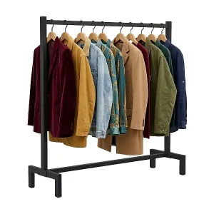 Super-Preis Kleiderständer - Metall - 120x38x120 - schwarz - Melva