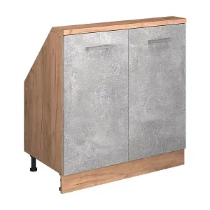 Begrenztes Angebot Küchenschrank für Dachschrägen beton 80x46x81.6 r-line