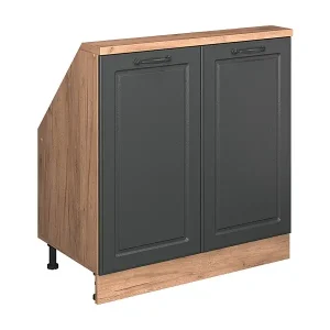 Direktkauf Küchenschrank für Dachschrägen anthrazit landhaus 80x46x81.6 r-line