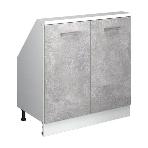 Küchenschrank für Dachschrägen beton 80x46x81.6 r-line Mega-Angebot