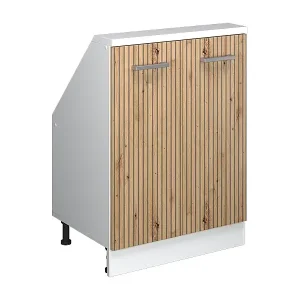 Küchenschrank für Dachschrägen artisan-eiche 60x46x81.6 r-line Versand Am Gleichen Tag