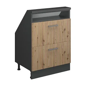 Küchenschrank für Dachschrägen artisan-eiche 60x46x81.6 r-line Abverkauf