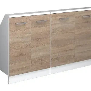 Zertifiziert Küchenschrank für Dachschrägen sonoma 140x46x81.6 r-line