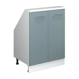 Küchenschrank für Dachschrägen blau-grau 60x46x81.6 r-line Expressversand