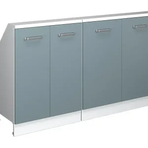 Küchenschrank für Dachschrägen blau-grau 140x46x81.6 r-line Finale Aktion