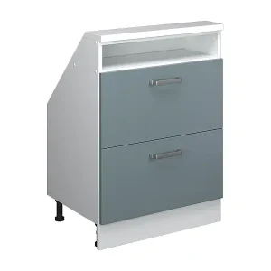 Küchenschrank für Dachschrägen blau-grau 60x46x81.6 r-line Angebot