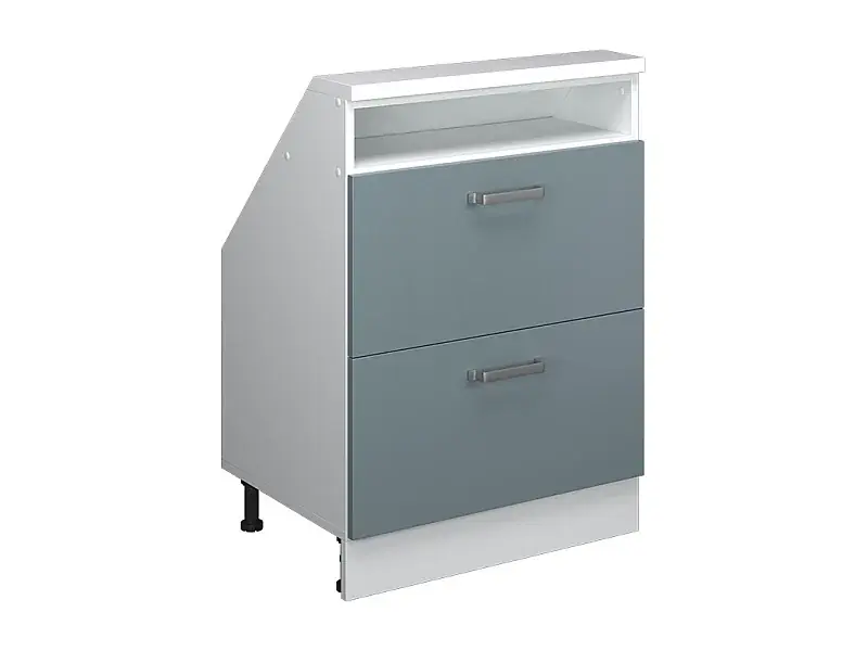 Küchenschrank für Dachschrägen blau-grau 60x46x81.6 r-line Angebot