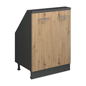 Küchenschrank für Dachschrägen artisan-eiche 60x46x81.6 r-line Finale Aktion