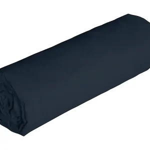 Preiswert Spannbettlaken - Leinen & Baumwolle 57 Fäden/cm² - 180 x 200 cm - Steghöhe 30 cm - Mitternachtsblau - AURELLE