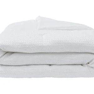 2-in-1 Wendedecke leicht - 220 x 240 cm - 250 g/m² - Weiß Wabenstoff - NANSHI Preis Gesenkt