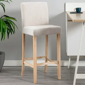 Barhocker 2er-Set - Stoff - Beige - ROVIGO Kracherpreis