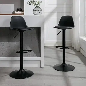 Barhocker 2er-Set - Polypropylen & Metall - Schwarz - XAFY Geprüft