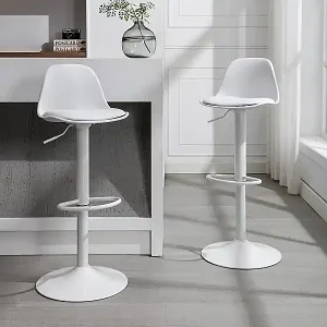 Barhocker 2er-Set - Polypropylen & Metall - Weiß - XAFY Top-Preis