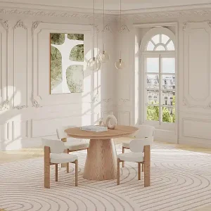 Zertifiziert Ausziehbarer Esstisch für 4–10 Personen, Eschenfurnier - Hellnatur - PRISLA