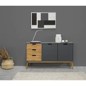Angebot Sideboard Java 3 Schubladen Grau