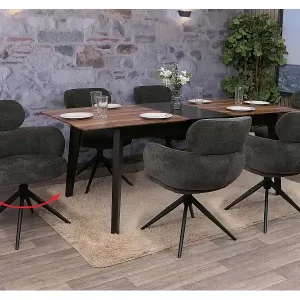 Zertifiziert Esszimmerstuhl MCW-O77 (6er-set), Anthrazit