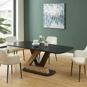 Ausverkauf Stuhl 6er-Set - Cord & Metall - Cremefarben - CELOLAvon Pascal MORABITO