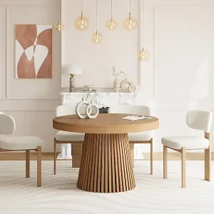 Ausziehbarer Esstisch für 4–6 Personen – Eichenfurnier – Natur – CARMIZA Sofort Bestellen