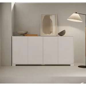 Kommode 4 Türen 172x40x83 cm Lumina glänzendes Weiß Rabatt