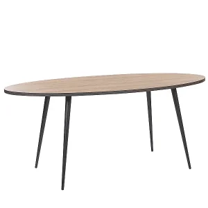 Top-Preis Eleganter Esstisch 180 x 90 cm in dunkler Holzoptik / schwarz oval modern Ottawa