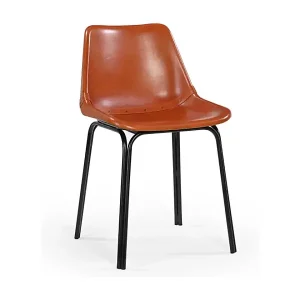 Zertifiziert Stuhl aus Leder L45 cm - ROCKIE