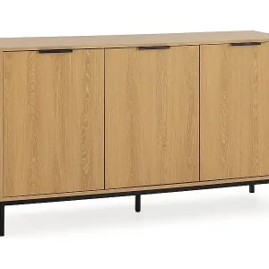 Sideboard Auri 3 türen Eichenfarbe Nur Für Kurze Zeit