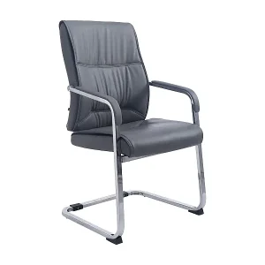 Top-Angebot Freischwinger Stuhl - Kunstleder & weiß - grau - XL Anubis