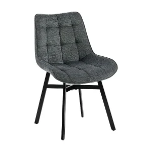 Esszimmerstuhl - Stoff - dunkelgrau - Colby Highlight
