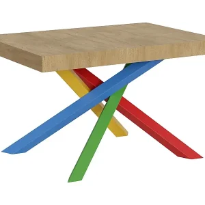 Schneller Versand Ausziehtisch 120/380x90 cm Volantis Natur Eiche mehrfarbig Beine 4/B