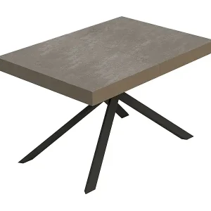 Niket taubengrauer ausziehbarer Tisch 140/224x80cm mit anthrazitfarbenen Beinen Solange Der Vorrat Reicht