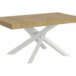 Volantis Premium Ausziehtisch 180/284x90 cm Natur-Eiche weiße Beine Preisreduziert