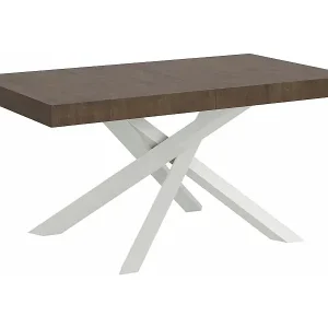 Aktuell Volantis Premium Walnuss-Ausziehtisch 180/284x90 cm mit weißen Beinen
