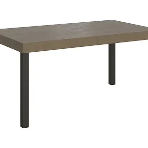 Angebot Ausziehtisch Everyday 160/244x80 cm taubengrau mit anthrazitfarbenen Beinen