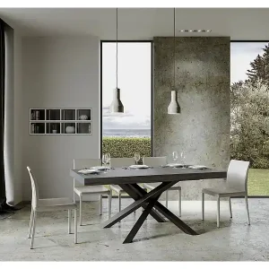 Aktuell Ausziehtisch 180/284x90 cm Volantis Premium Zement Tischbeine Anthrazit