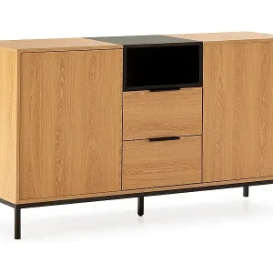 Sideboard Nieve 2 türen 2 schubladen Eichenfarbe Günstig