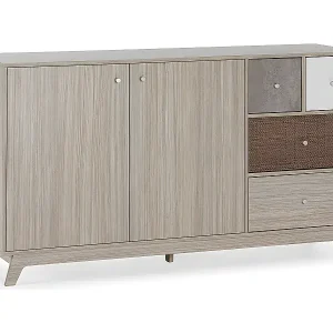Billig Sideboard Maia 2 türen 4 bunten schubladen