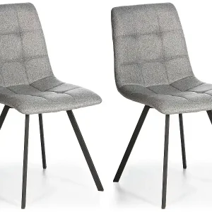 Stuhl-set 2er Mila hellgrauem Billig