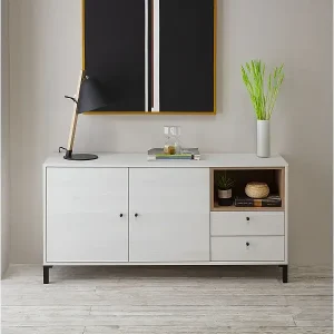 Sideboard Javea 2 Schubladen Weiß Nur Heute